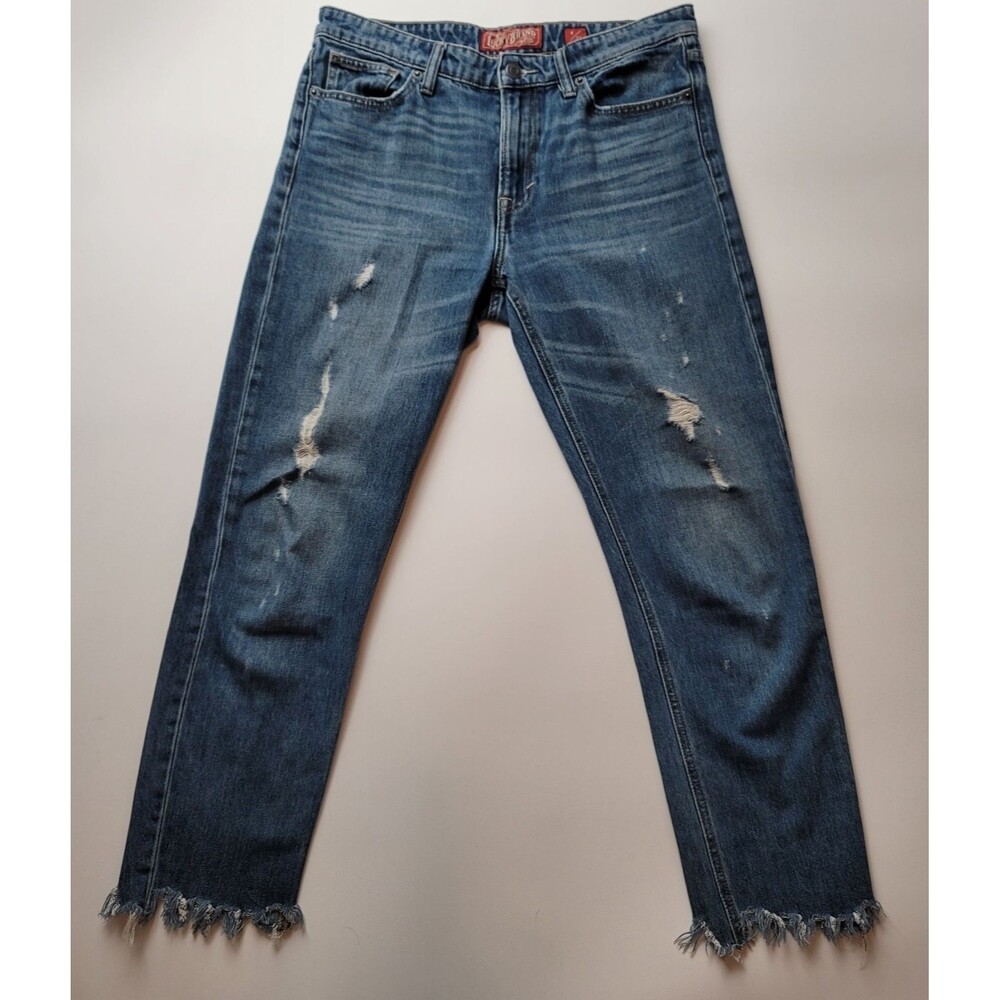 Lucky Brand Sienna Slim Boyfriend Jeans Women’s 4/27‎ Distressed Raw Hem